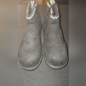 Muk Luks Black Suede Ankle Boots